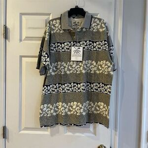 The Skins Game Men's Floral Hawaiian Polo Shirt Multicolor Size L